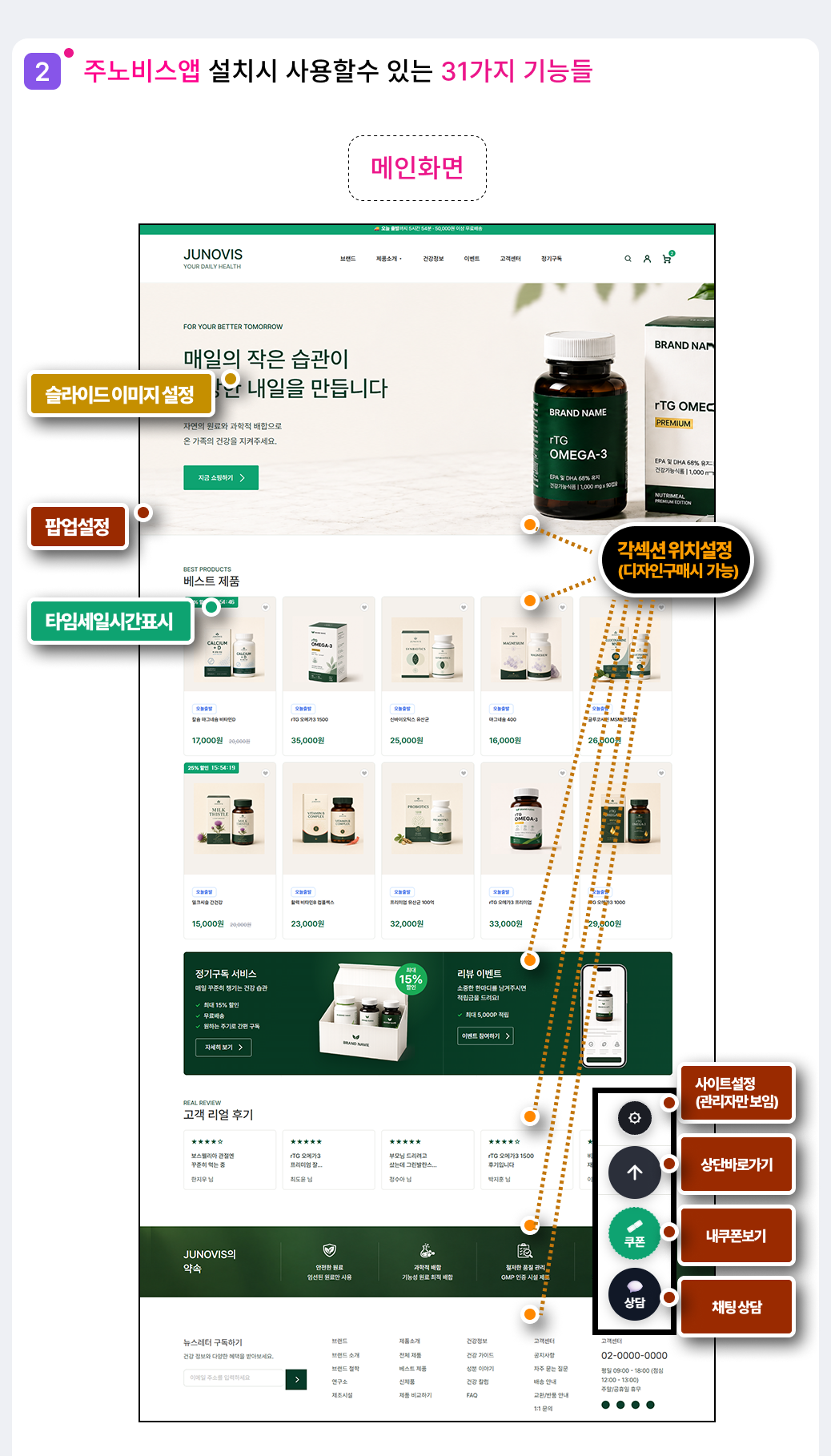 편집 앱으로 메인 화면에서 쓸 수 있는 기능