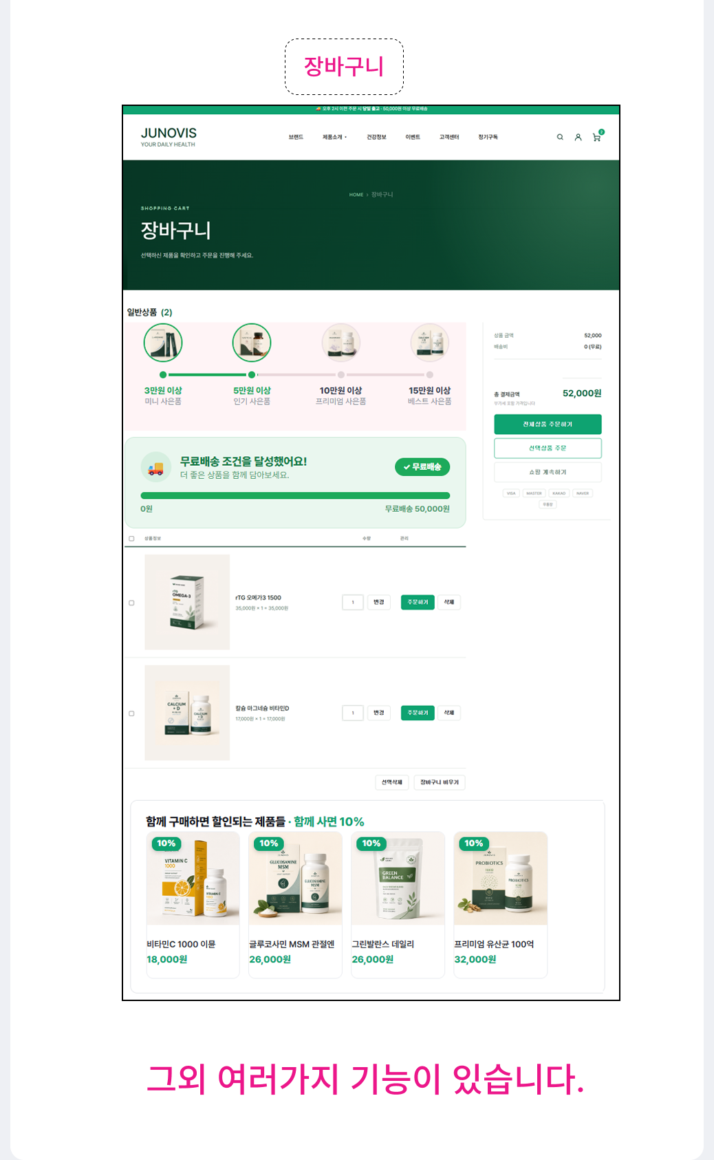 편집 앱으로 장바구니에서 쓸 수 있는 기능